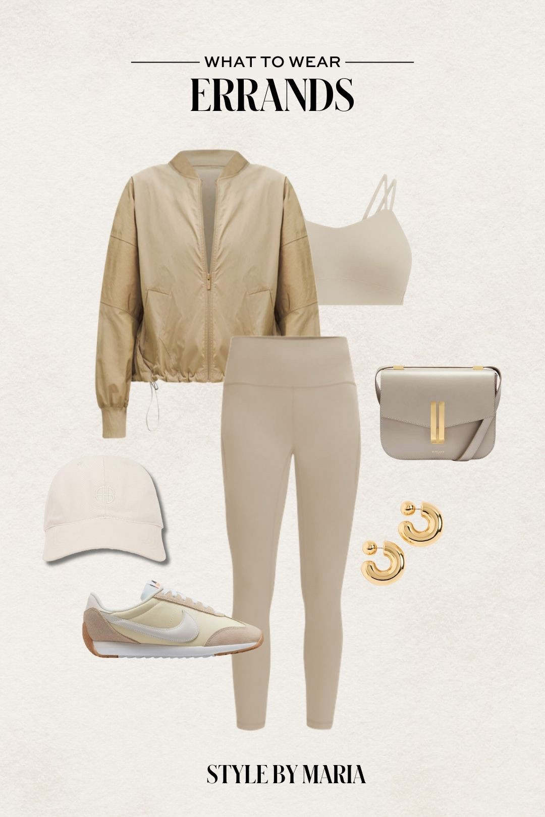 Casual spring outfit / weekend outfit ideas
Lululemon windbreaker jacket
Lululemon leggings
Nike sneakers
Demellier bag on sale 

#LTKFindsUnder100 #LTKActive #LTKSaleAlert