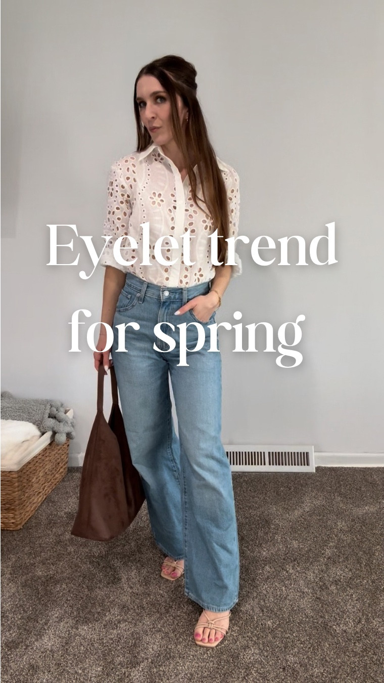 I am loving this eyelet trend for spring 2025! 🌷