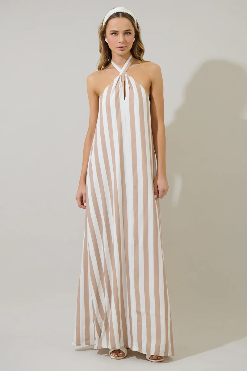 Emerly Striped Sabria Maxi Dress | Sugarlips