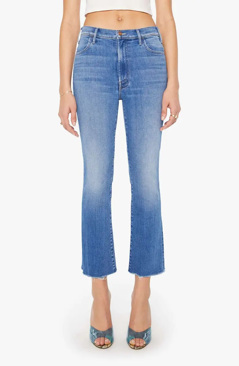 MOTHER The Hustler Fray Ankle Slim Bootcut Jeans | Nordstrom | Nordstrom