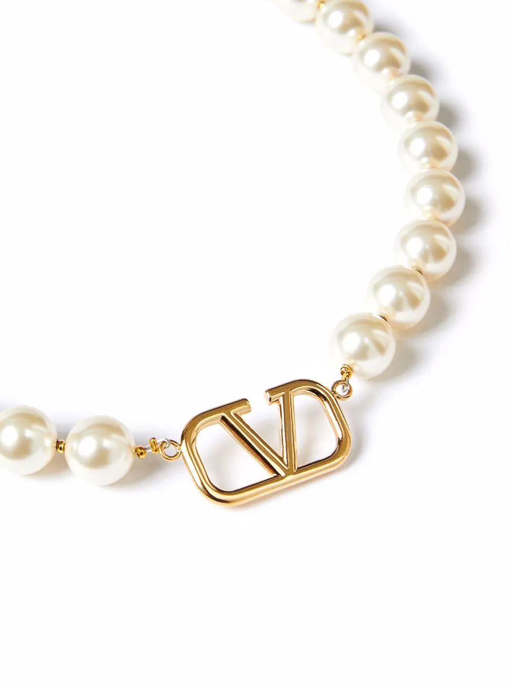 Valentino Garavani VLogo Signature Pearl Necklace - Farfetch | Farfetch Global