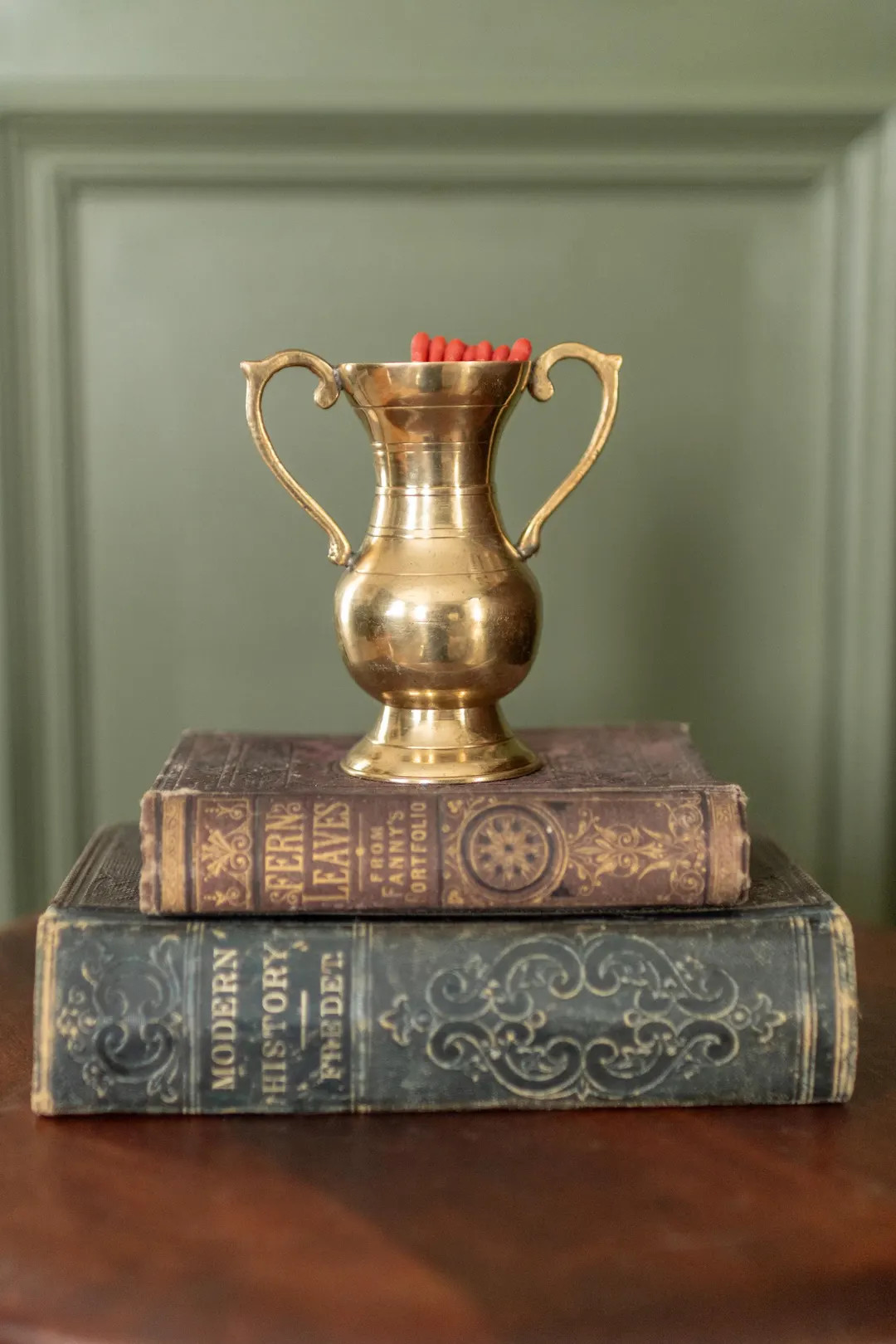 Vintage Small Brass Amphora Bud Vase Match Holder | Etsy (US)