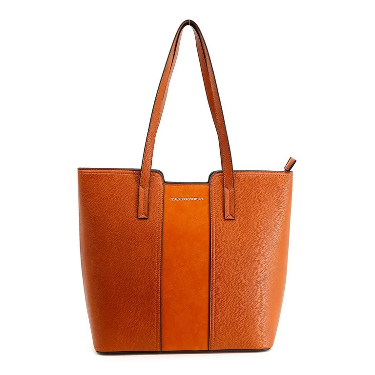 French Connection Women's Honora Pebbled Tote, Brown | Walmart (US)