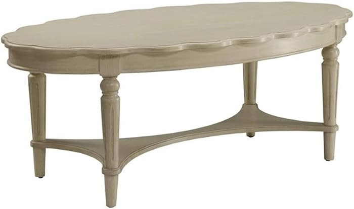 Acme Oval Coffee Table Wooden Frame and Solid Wood Legs for Living Room Home Office, Easy Assembl... | Amazon (US)