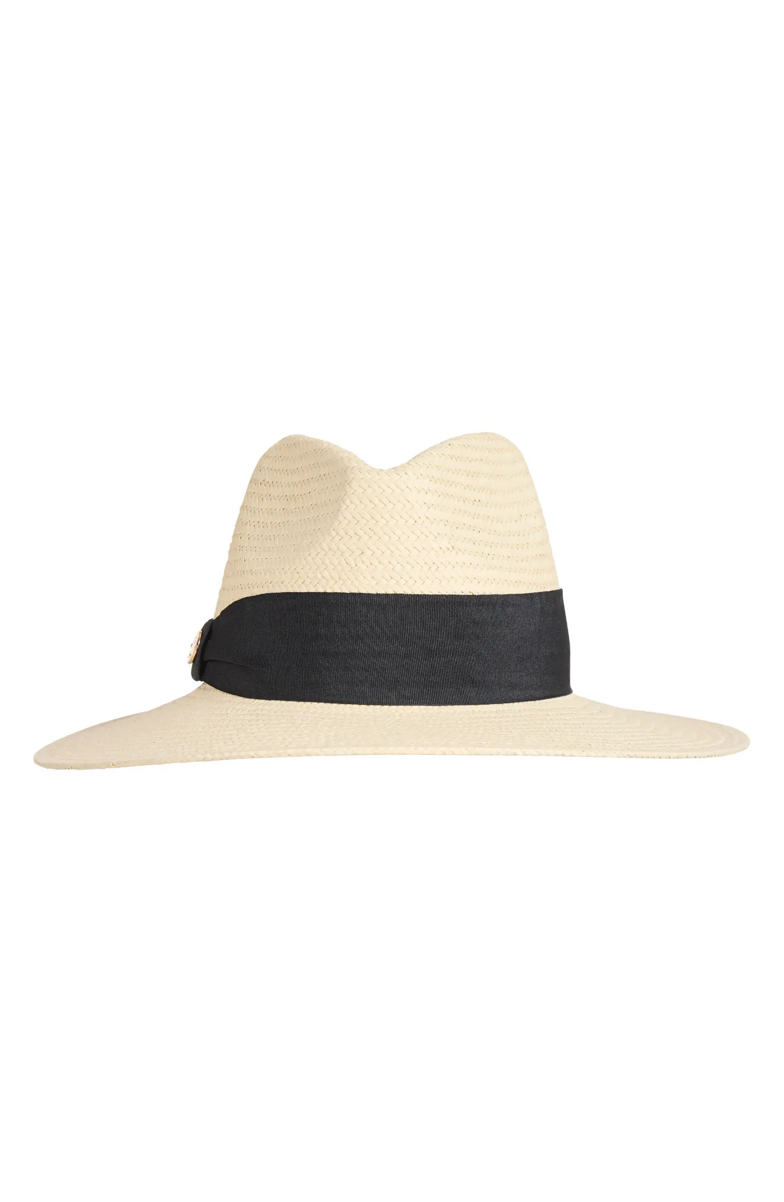 Ribbon Trim Straw Fedora | Nordstrom Rack