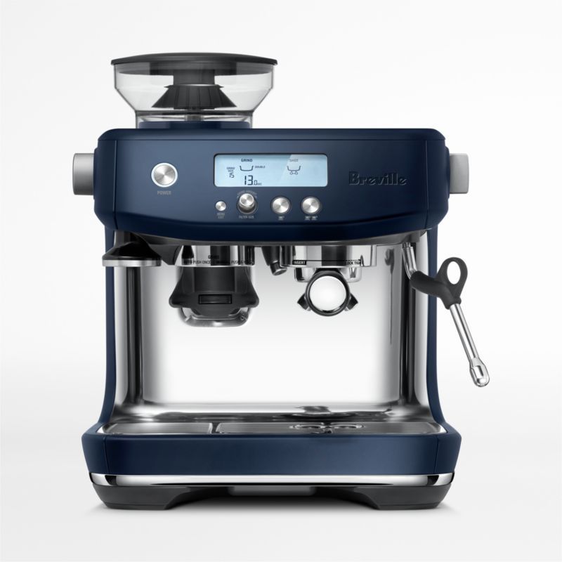 Breville Barista Pro Damson Blue Espresso Machine + Reviews | Crate & Barrel | Crate & Barrel