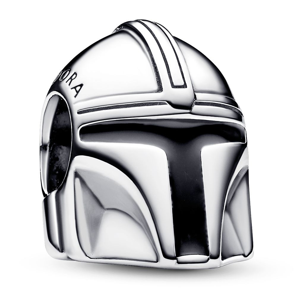 The Mandalorian Helmet Bead Charm by Pandora \u2013 Star Wars: The Mandalorian | Disney Store