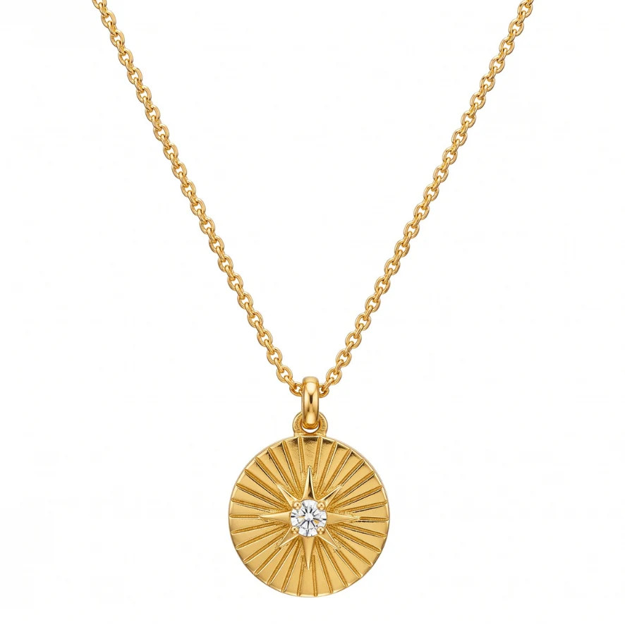 Rue Sunburst Disc Necklace | Ellie Vail Jewelry