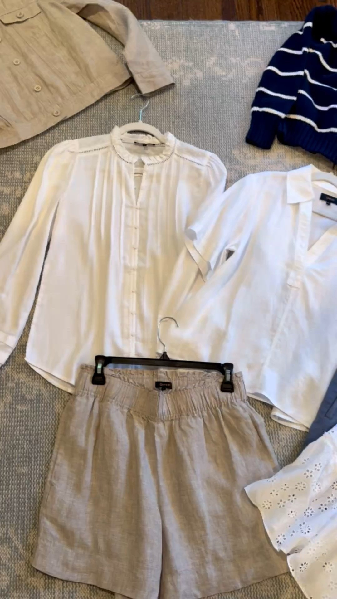 You know the drill… sweating in the parking lot and freezing the second you walk inside. Rounding up the outfits
I will reach for all summer: easy pieces with a layer for when the AC is working overtime.
Tops, sweater, jacket, dresses size XS
Shorts size s
Shoes- size down to 7 (usually 8)
@quince #quincepartner