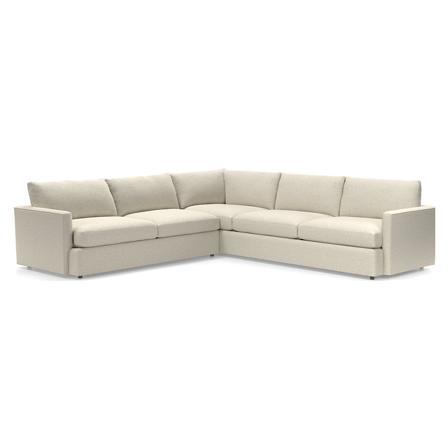 Lounge 2-Piece L-Shaped Sectional with Right-Arm Corner Sofa | Crate & Barrel | Crate & Barrel