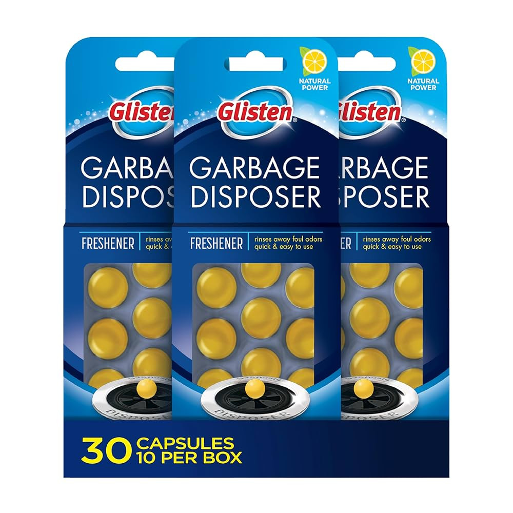 Glisten Garbage Disposer Freshener, Sink Disposal Odor Eliminator, Quick and Easy-to-Use, Lemon S... | Amazon (US)