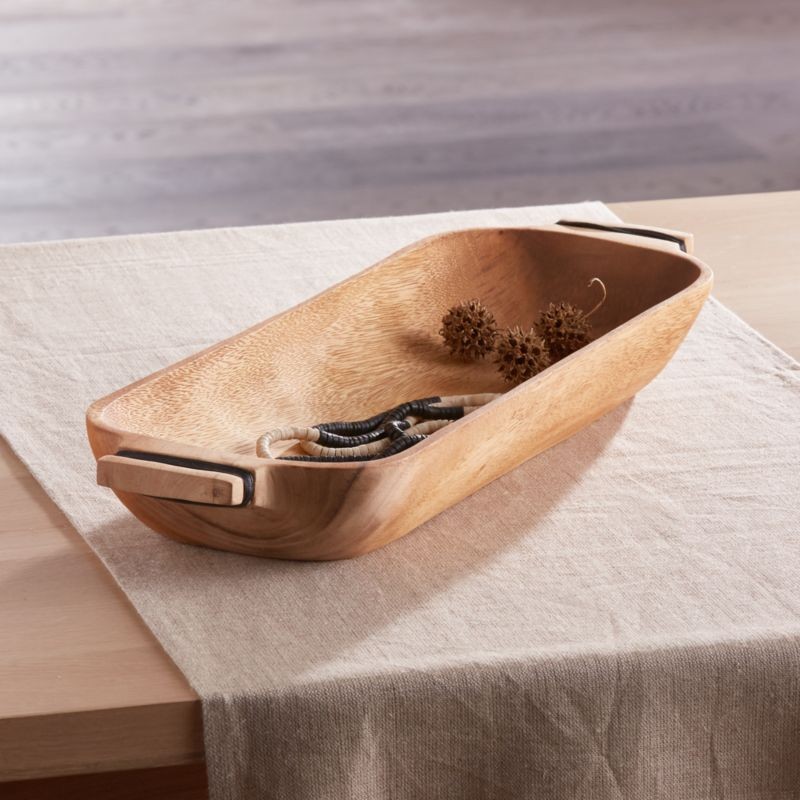 Willow Oval Wood Bowl + Reviews | Crate and Barrel | Crate & Barrel