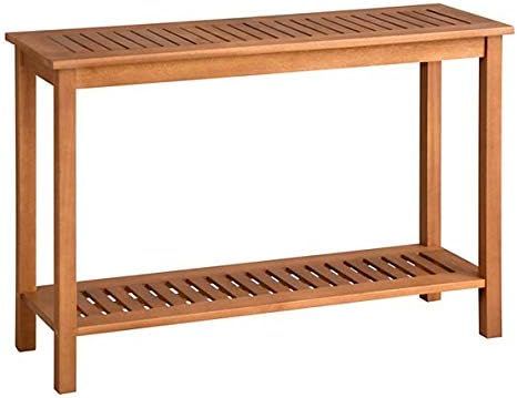 Wood Console Table Outdoor Patio Furniture (Natural) | Amazon (US)