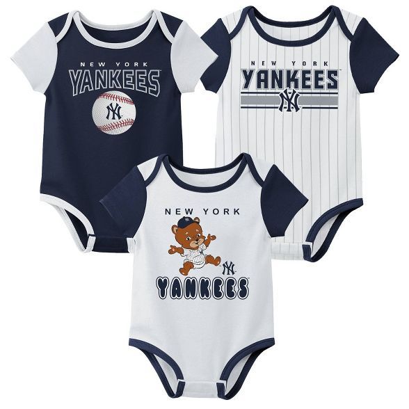 MLB New York Yankees Baby Boys' 3pk Bodysuit Set | Target