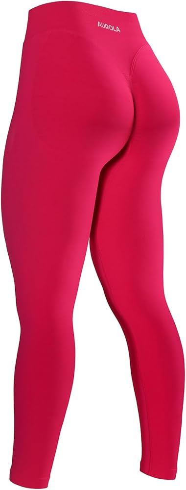 AUROLA Influence Workout Leggings for Women, Seamless Compression Tummy Control Leggings Mid Rise... | Amazon (US)