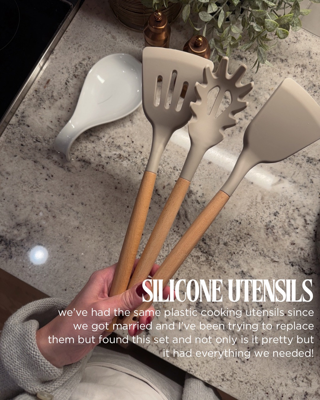 Comes with so many different utensils!

kitchen tools, cooking tools, silicone kitchen tools, kitchen utensils, kitchen gadgets, hallie ragan

#LTKselfcare #LTKfoodie #LTKHome