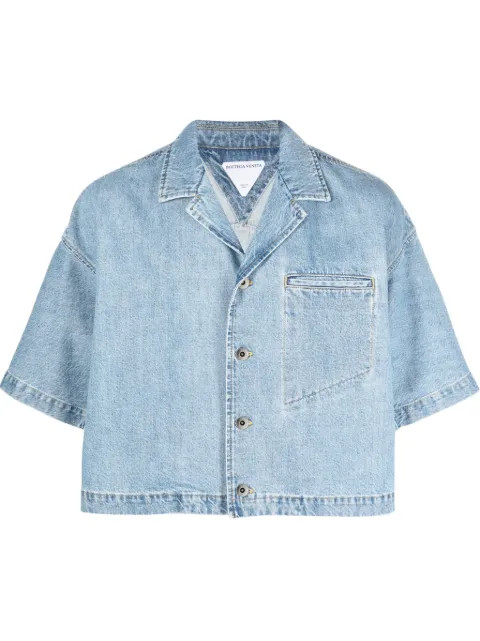 cropped denim shirt | Farfetch (US)