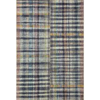 Chris Loves Julia Humphrey Plum/Multi 7 ft. 3 in. x 9 ft. 3 in. Modern Farmhouse Plaid Area Rug | The Home Depot