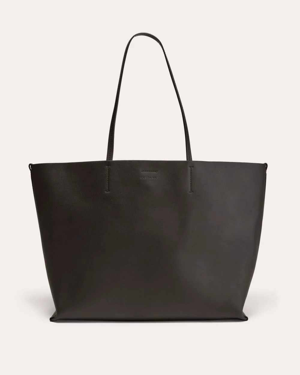 Everlane Luxe Italian Leather Tote In Black | Everlane