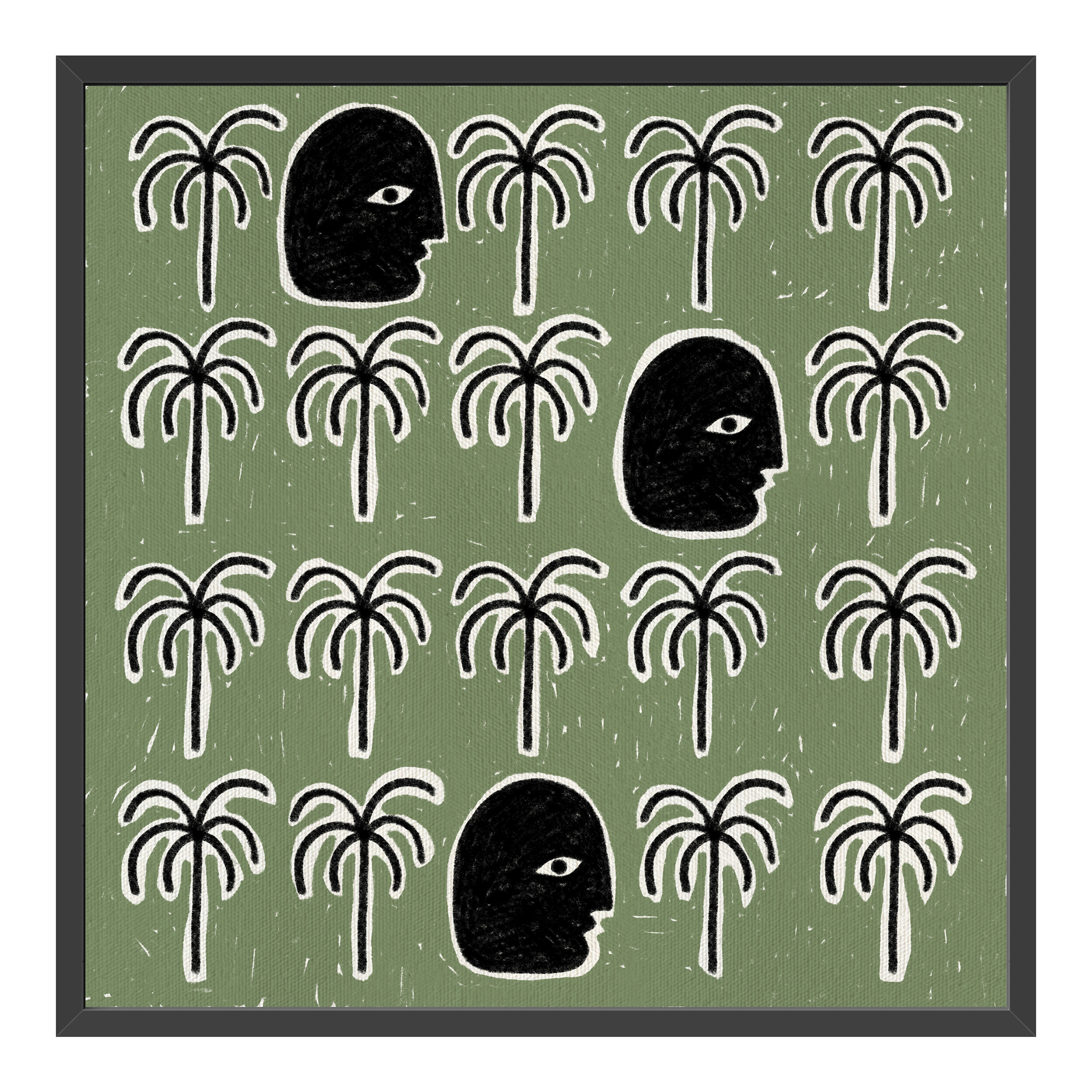 The Song of Spirits Black by Shatha Al Dafai Framed Wall Art | World Market