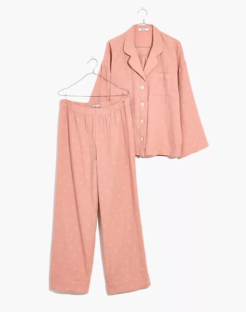 Lightestspun Oversized Long Pajama Set in Open Hearts | Madewell