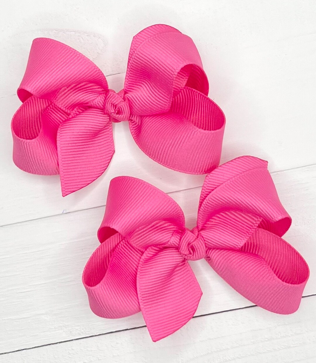 Hot Pink Hair Bow, Hair Bows, Small Baby Bow, Girls Bow, Toddler Bow, Pigtail Bows, School Bow, H... | Etsy (US)