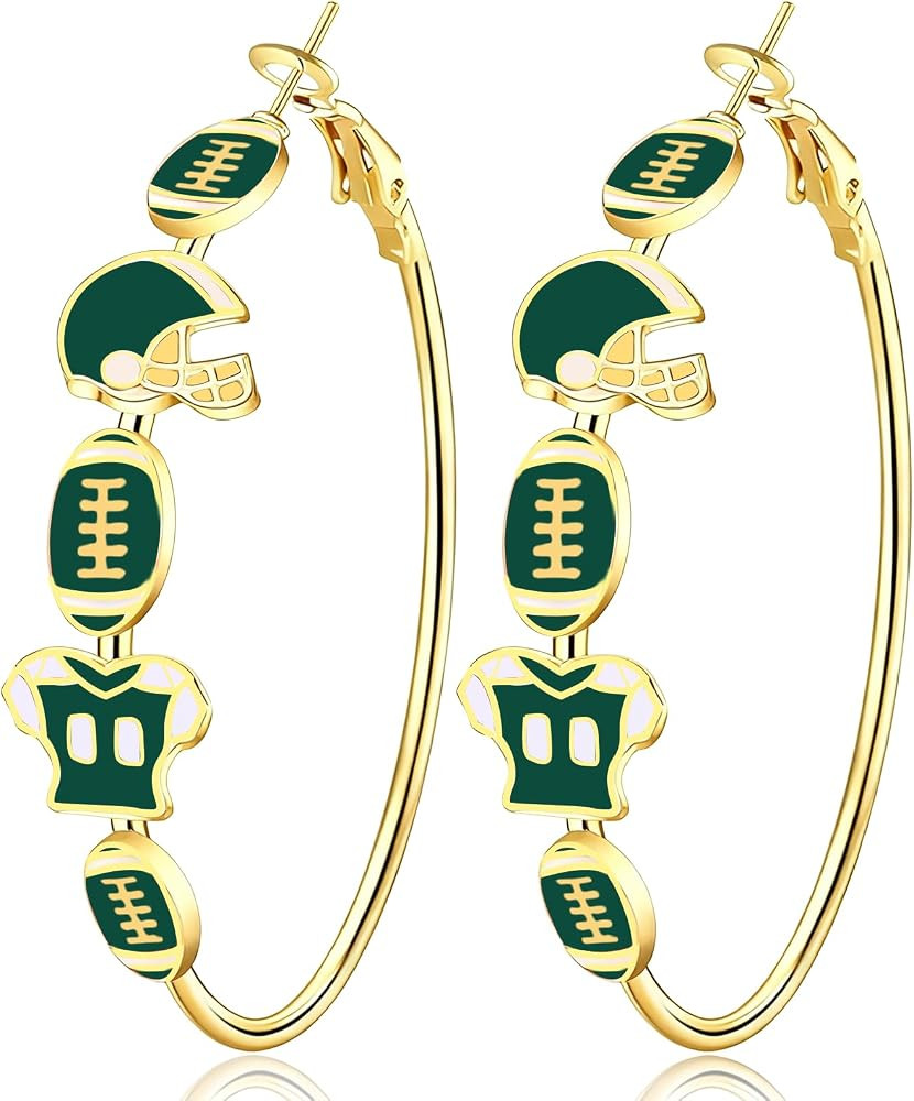 Football Mom Gifts Game Day Earrings for Women Football Mom Sports Charm Jewelry Gifts Game Day O... | Amazon (US)