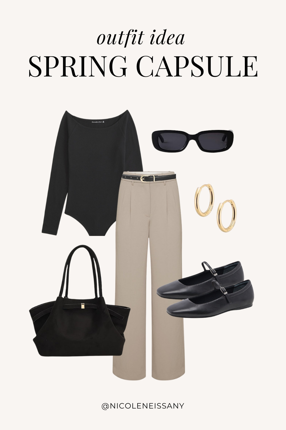 Spring outfit idea featuring my 2025 Spring Capsule Wardrobe staples | casual spring outfit, spring brunch outfit, spring date night outfit, spring date outfit, elevated casual spring outfit, spring work outfit, spring office outfit, casual spring outfit idea, spring outfits, spring shoes, 2025 spring trends, 2025 spring fashion trends, neutral capsule wardrobe, minimalist capsule wardrobe | off the shoulder bodysuit, off the shoulder top, tailored pants outfit, tote bag, spring bag trends, spring tote bag, ballet flats outfit, spring shoe trends, spring shoes, gold hoop earrings

#LTKSpring 

 

#LTKPetite #LTKTravel #LTKSaleAlert #LTKShoeCrush #LTKWorkwear #LTKFindsUnder100 #LTKStyleTip #LTKFindsUnder50 #LTKSeasonal