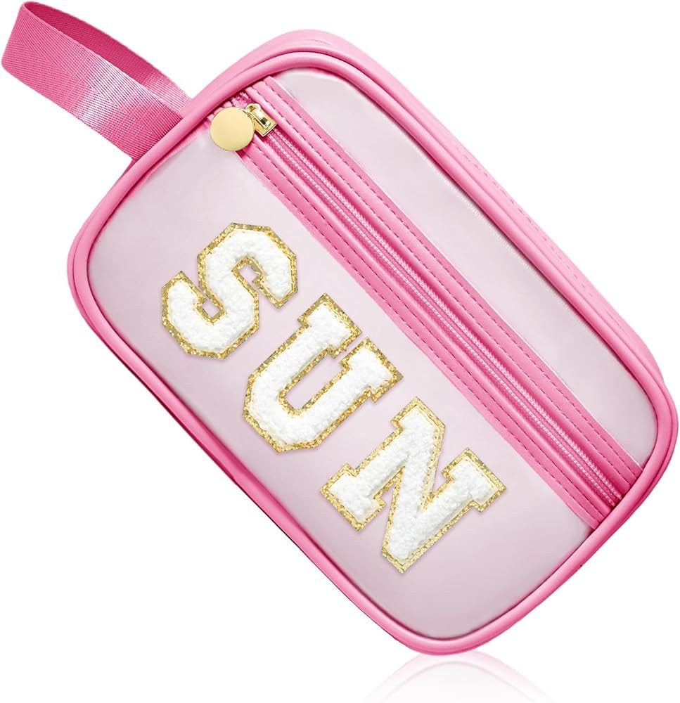 Clear Sunscreen Bag Makeup Toiletries Pouch Beach Vacation Essentials Summer Travel Stuff Accesso... | Amazon (US)
