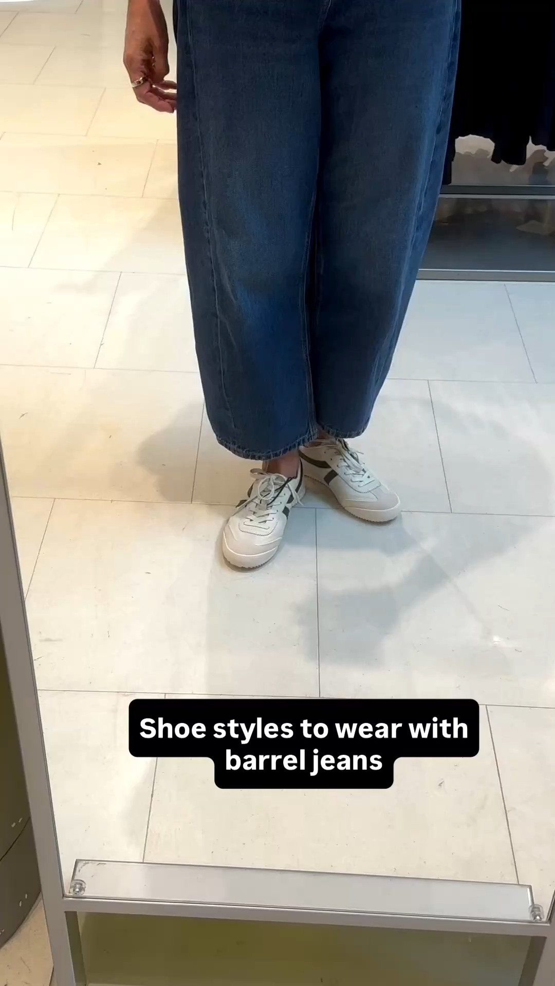The shoe styles to wear with barrel jeans.

This is a question I get a lot - particularly as we go into autumn. It can be tricky, but file a few simple rules and there’s lots of styles that will work.

The most important rule is not to wear anything too chunky. It will make the look very bottom heavy and the balance will be all wrong.

When choosing trainers keep them slim and low. No chunky, running styles - just something minimal and non fussy.

The same applies to boots. Keep it close fitting and slim on the ankle to avoid looking clunky and with too much volume at the bottom. A low heel works best and avoid anything with a chunky sole. 

Loafers are great with barrel styles - against keep it slim - avoid chunky soles and the look will be well balanced. 

Flats are great with barrel styles - ballerinas, Mary Janes, low slingback heels, deck shoes, derby shoes and mules also work perfectly.

These are all at M&S (in store and online) and these jeans are also M&S. 

Comment SHOP for all the links x