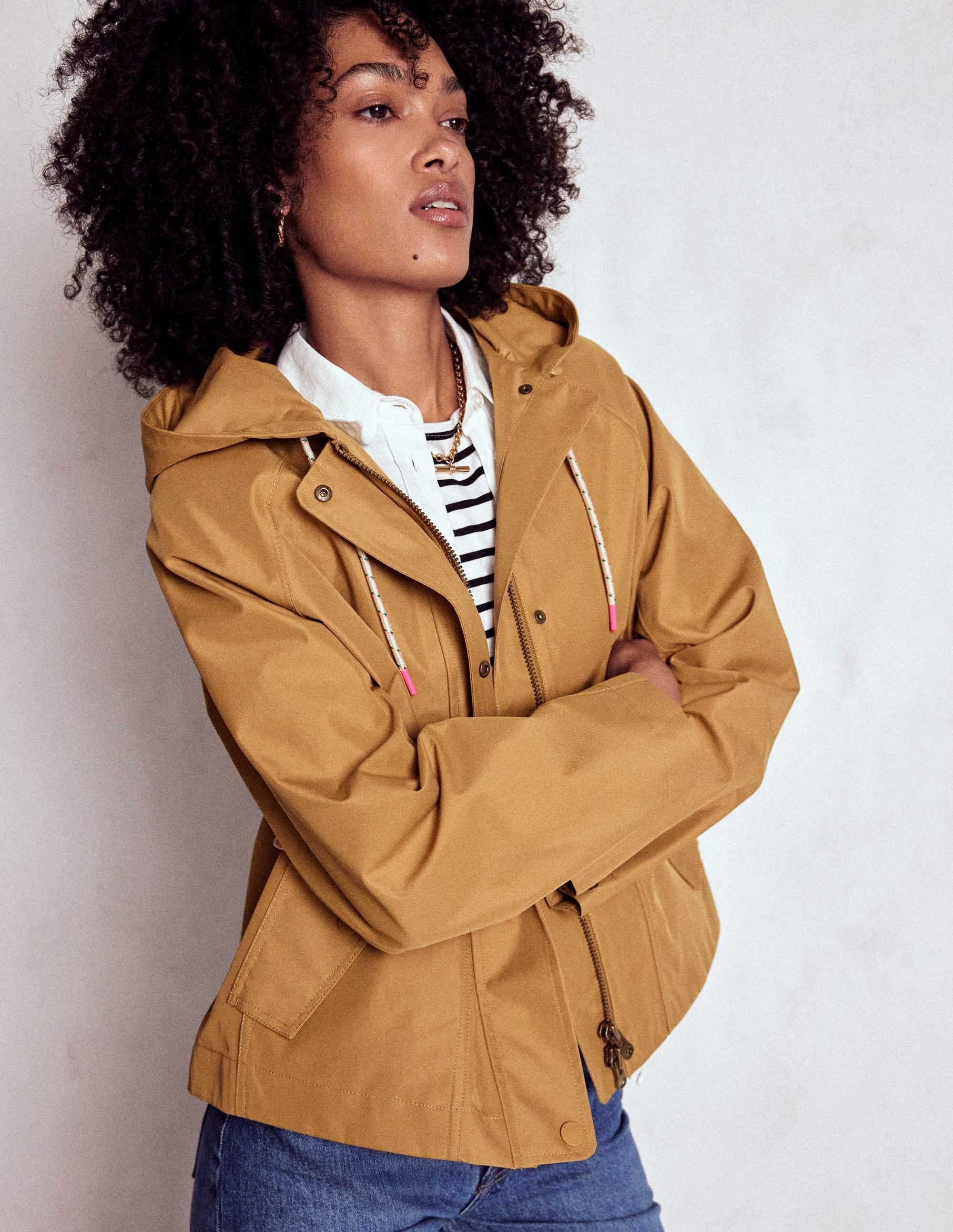 Cropped Rain Mac-Hazelnut Brown | Boden UK