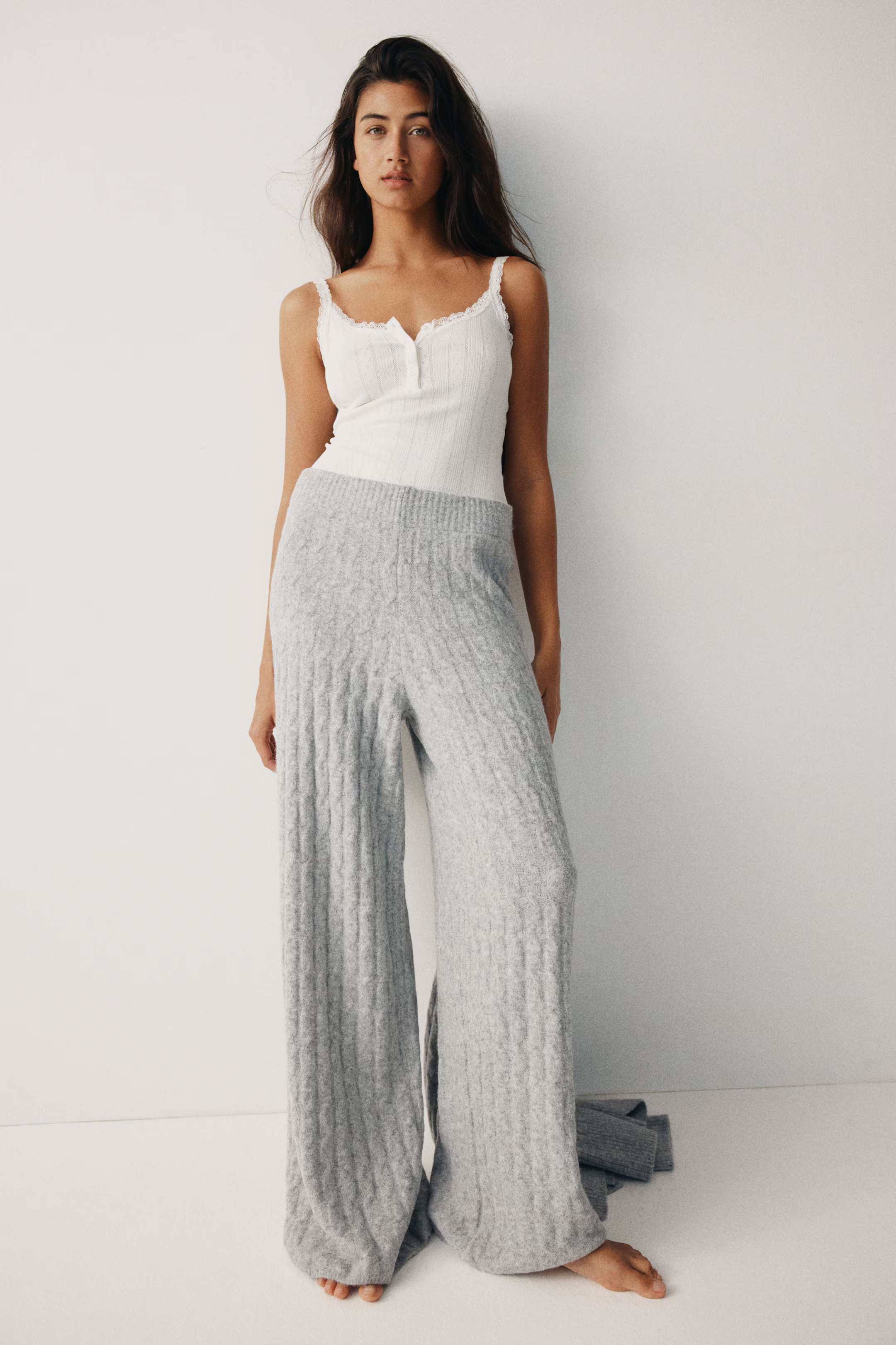 Cable-knit trousers | H&M (UK, MY, IN, SG, PH, TW, HK)