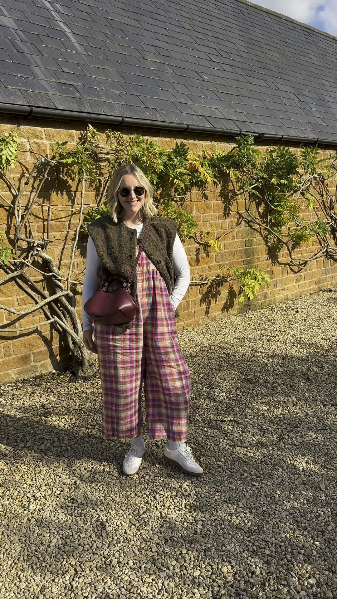 Dopamine dressing for the Cotswolds, totally doable.
Rollie Nation Trainers
Beyond Nine Jumpsuit
ASOS long sleeve top
White Stuff gilet
Ganni bag
Rayban Sunglasses 

#LTKmidsize #LTKuk #LTKautumn