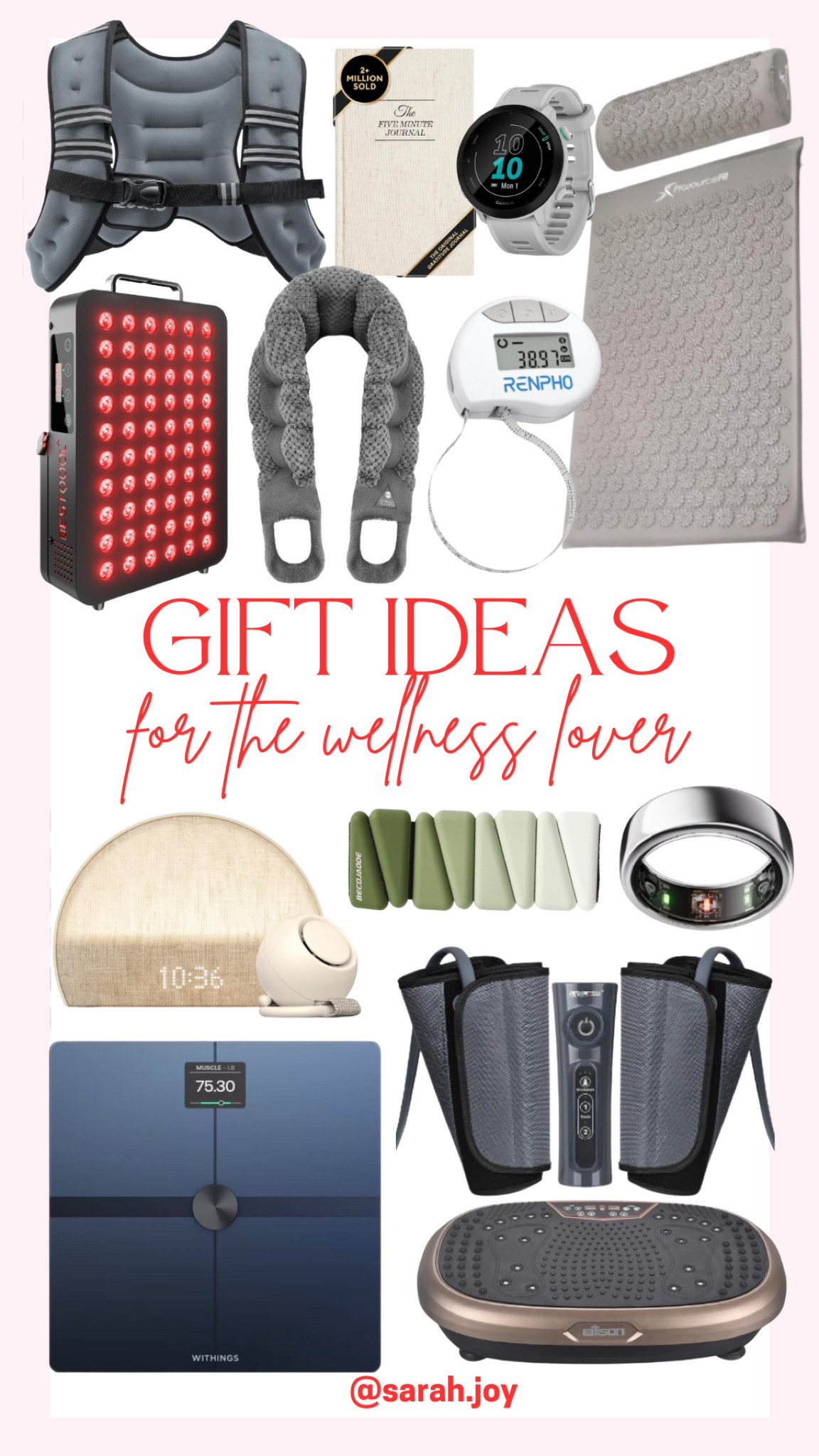 Gift Ideas for the wellness lover

Sarah Joy, Fitness Finds, Health gifts, Christmas Gifts, Holiday Gifts, Amazon 

#LTKFitness #LTKGiftGuide #LTKFindsUnder50
