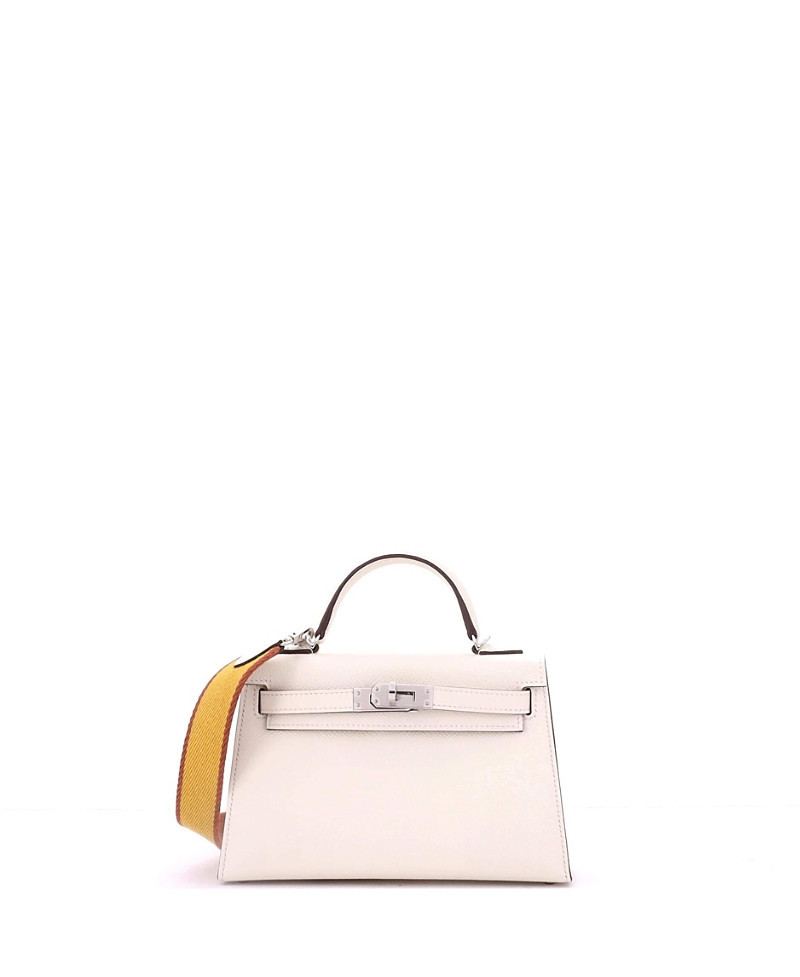 Pre-Owned HERMES 20 Kelly Mini Ii Amazone Handbag Light Epsom with Palladium Hardware | Bloomingdale's (US)
