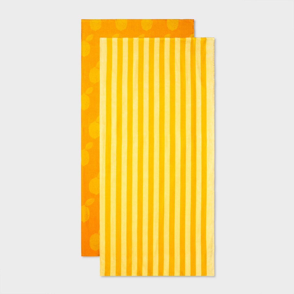 2pk Striped Beach Towels Orange - Sun Squad™ | Target