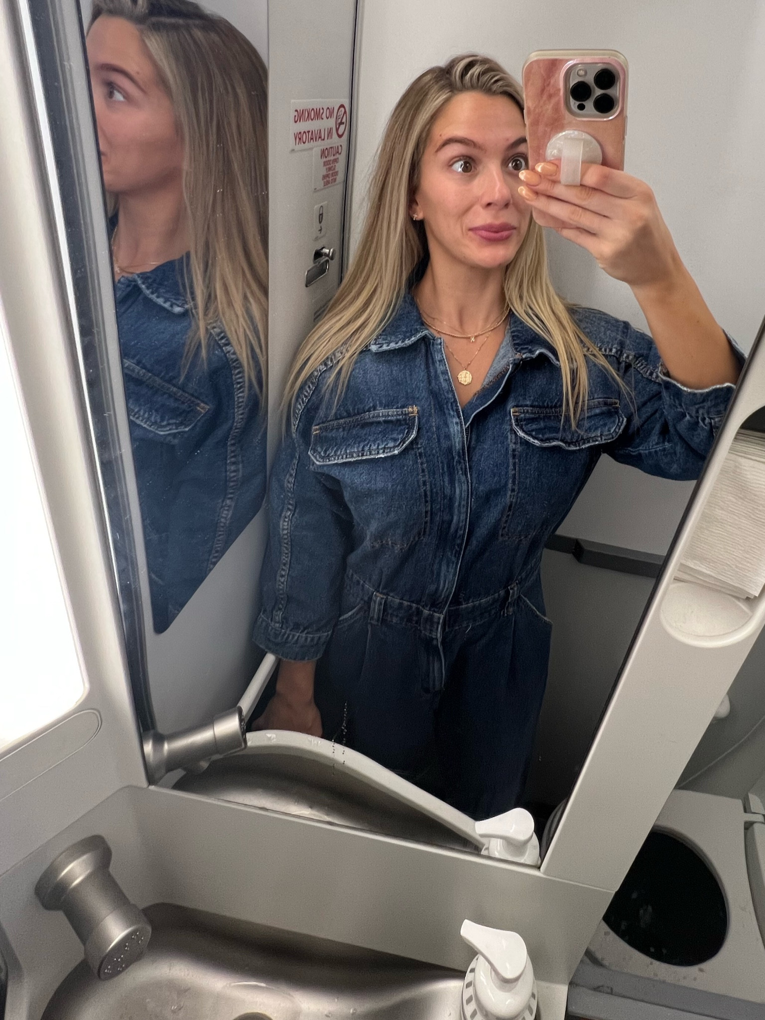 Denim jumpsuit size small oversized fit cuffed the ankles up and paired with chunky leather sneakers by Nerogiardini for todays travel look 

#LTKtravel #LTKshoecrush #LTKstyletip