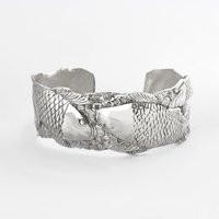 Koi Fish Large Cuff Bracelet, Handmade Silver Luck & Friendship, Vintage Asian Art Design, Solid Bracelet | Etsy (US)