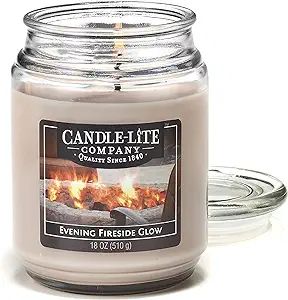 CANDLE-LITE Scented Evening Fireside Glow Fragrance, One 18 oz. Single-Wick Aromatherapy Candle w... | Amazon (US)
