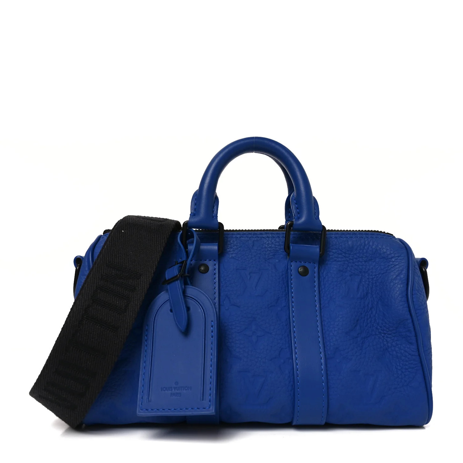 Monogram Taurillon Keepall Bandouliere 25 Racing Blue | FASHIONPHILE (US)