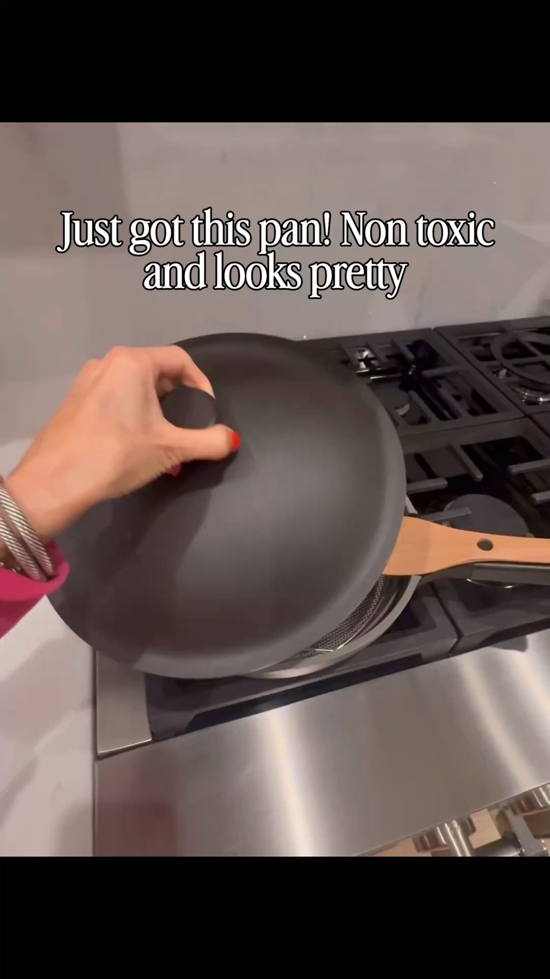 Finally got this viral non toxic pan comes with a steam basket and more colors and looks pretty
