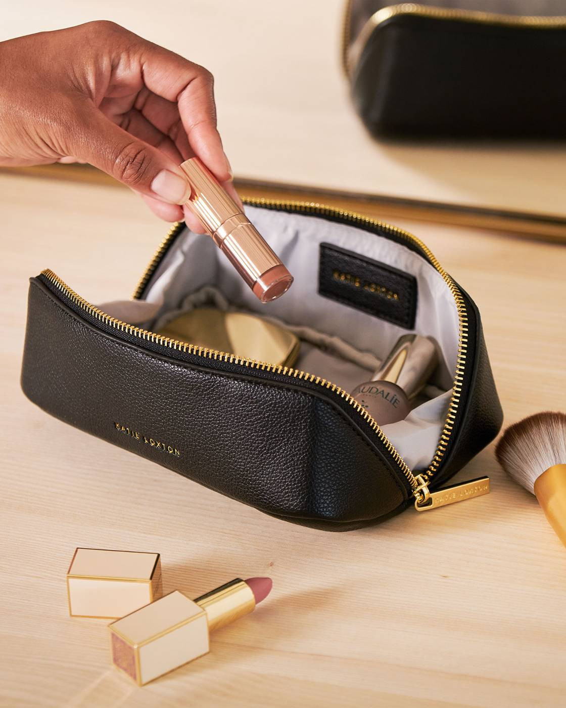 Small Makeup Bag in Black | Katie Loxton Ltd. (UK)