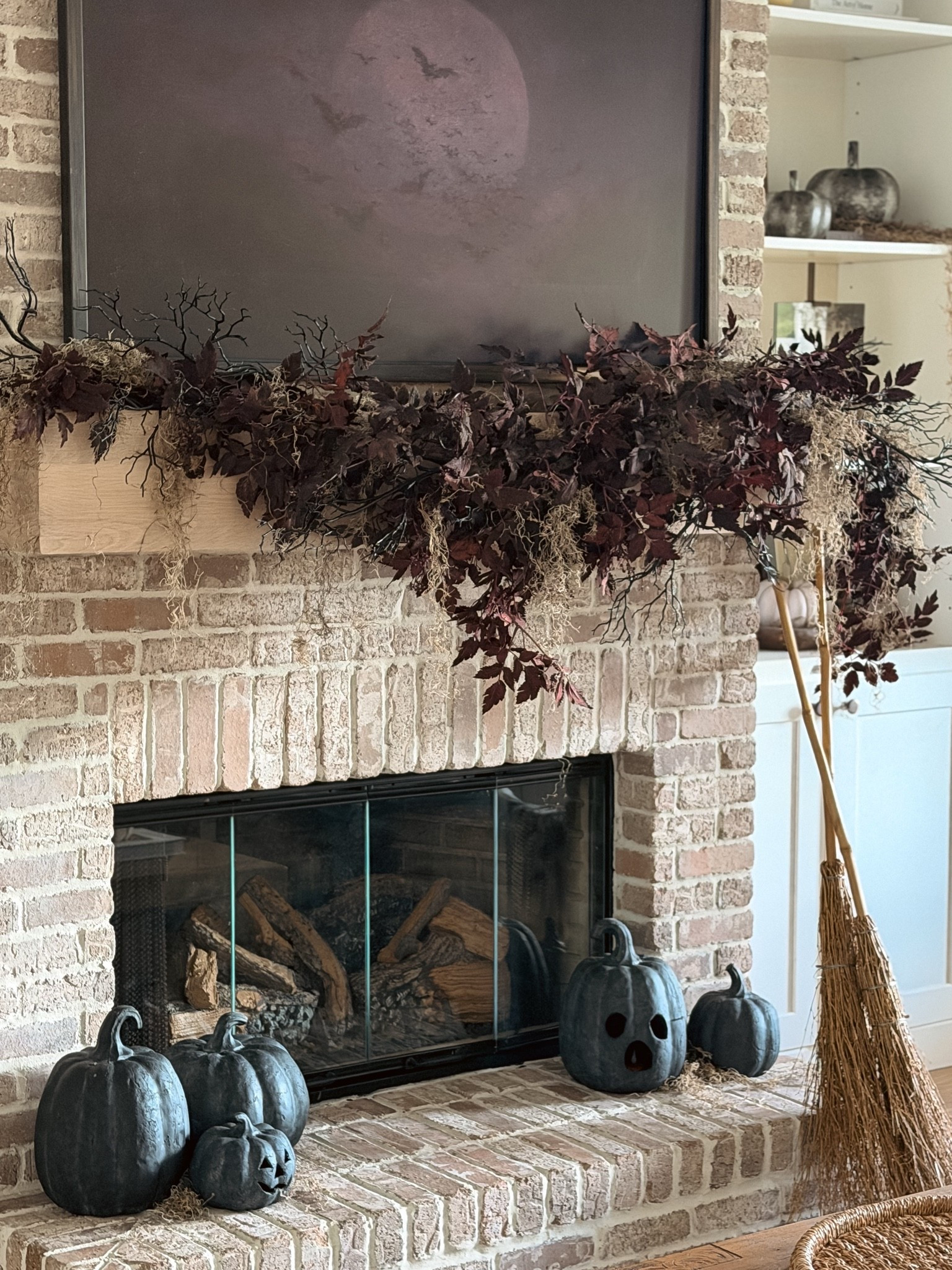 Getting a little moss-terious around here… 👻🖤

Added some moss, black twigs & a few spooky touches to the mantle, and I’m loving how it turned out. Plus, everything is super affordable and the plum garland is on sale right now!

#LTKSeasonal #LTKHome #LTKSaleAlert