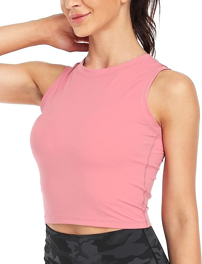 HeyNuts Wherever Crop Top Workout Tank Tops No Padding | Amazon (US)