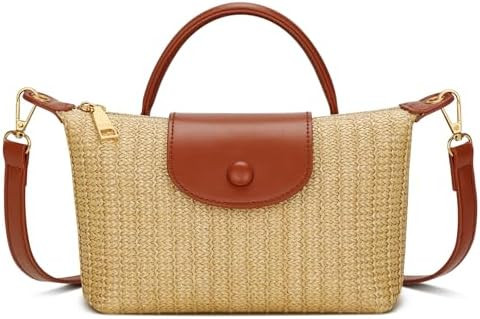 KKXIU Mini Top Handle Purse for Women Small Summer Straw Beach Crossbody Bags for Lady Handbags | Amazon (US)