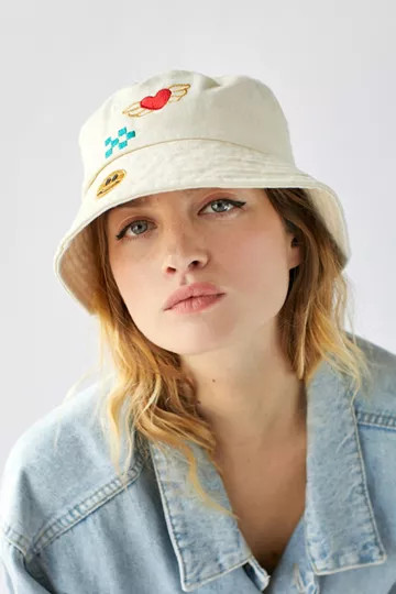 Poppy Embroidered Bucket Hat | Urban Outfitters (US and RoW)