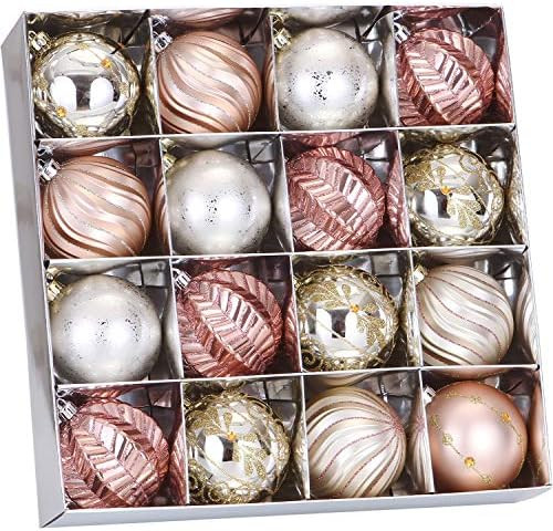 Sea Team 80mm/3.15" Delicate Contrast Color Theme Painting & Glittering Christmas Tree Pendants Deco | Amazon (US)