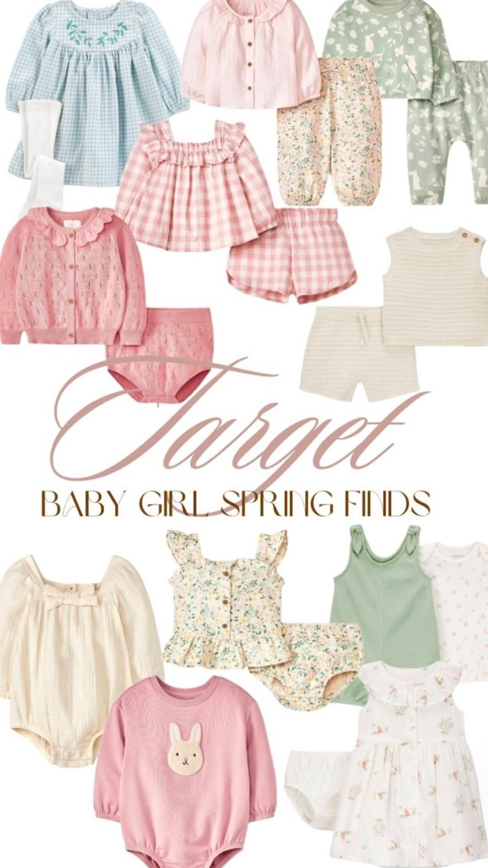 TARGET JUST RELEASED THEIR SPRING BABY COLLECTION!!! IM SCREAMING!!! These are the cutest, modern, dainty outfits! Run before they sell out!! 🥹💐🐇💕

#LTKBaby #LTKSaleAlert #LTKSeasonal