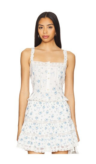 LoveShackFancy Vietta Cami in White. - size S | Revolve Clothing (Global)