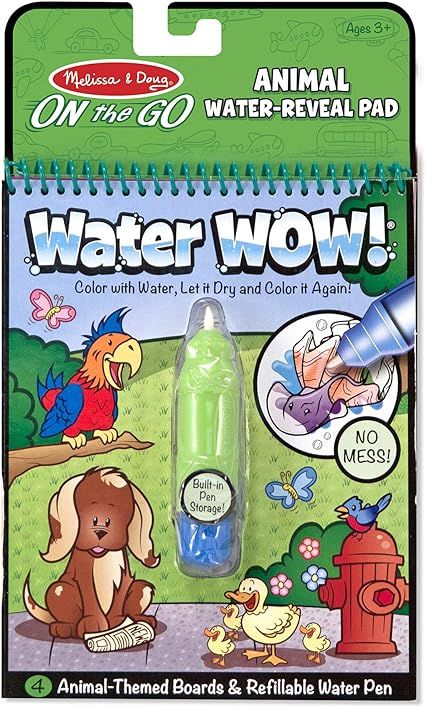 Melissa & Doug On the Go Water Wow! Reusable Water-Reveal Activity Pad - Animals | Amazon (US)